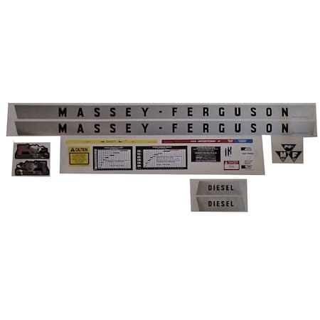Aftermarket Decal Set Fits Massey Ferguson MF Gas Diesel Tractor 135 836931M91